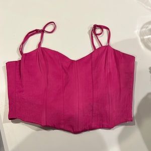 ZARA pink corset crop top